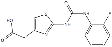 [2-({[(2-fluorophenyl)amino]carbonyl}amino)-1,3-thiazol-4-yl]acetic acid 结构式