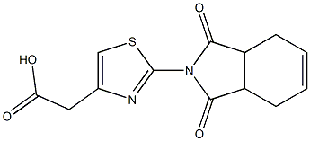 [2-(1,3-dioxo-1,3,3a,4,7,7a-hexahydro-2H-isoindol-2-yl)-1,3-thiazol-4-yl]acetic acid 结构式