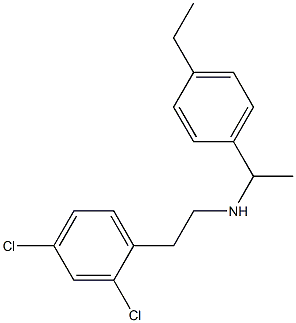 [2-(2,4-dichlorophenyl)ethyl][1-(4-ethylphenyl)ethyl]amine 结构式