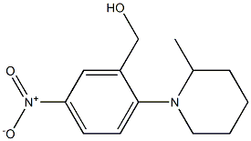[2-(2-methylpiperidin-1-yl)-5-nitrophenyl]methanol 结构式