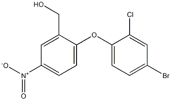 [2-(4-bromo-2-chlorophenoxy)-5-nitrophenyl]methanol 结构式