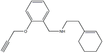 [2-(cyclohex-1-en-1-yl)ethyl]({[2-(prop-2-yn-1-yloxy)phenyl]methyl})amine 结构式