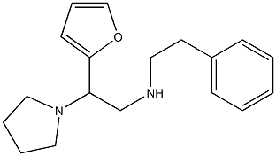 [2-(furan-2-yl)-2-(pyrrolidin-1-yl)ethyl](2-phenylethyl)amine 结构式
