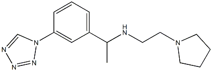 [2-(pyrrolidin-1-yl)ethyl]({1-[3-(1H-1,2,3,4-tetrazol-1-yl)phenyl]ethyl})amine 结构式