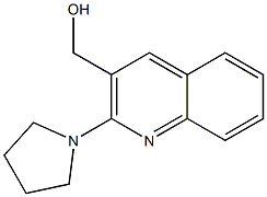 [2-(pyrrolidin-1-yl)quinolin-3-yl]methanol 结构式