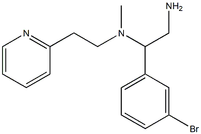 [2-amino-1-(3-bromophenyl)ethyl](methyl)[2-(pyridin-2-yl)ethyl]amine 结构式