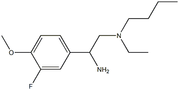 [2-amino-2-(3-fluoro-4-methoxyphenyl)ethyl](butyl)ethylamine 结构式