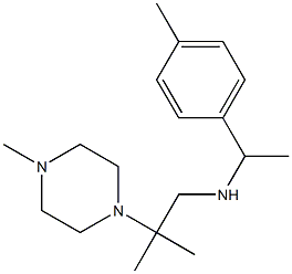 [2-methyl-2-(4-methylpiperazin-1-yl)propyl][1-(4-methylphenyl)ethyl]amine 结构式