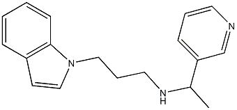 [3-(1H-indol-1-yl)propyl][1-(pyridin-3-yl)ethyl]amine 结构式