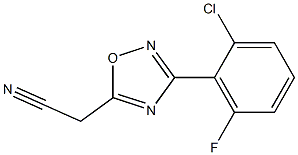 [3-(2-chloro-6-fluorophenyl)-1,2,4-oxadiazol-5-yl]acetonitrile 结构式