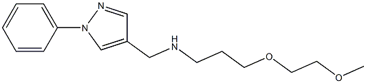 [3-(2-methoxyethoxy)propyl][(1-phenyl-1H-pyrazol-4-yl)methyl]amine 结构式