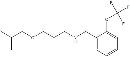 [3-(2-methylpropoxy)propyl]({[2-(trifluoromethoxy)phenyl]methyl})amine 结构式