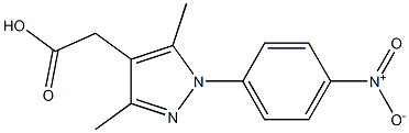 [3,5-dimethyl-1-(4-nitrophenyl)-1H-pyrazol-4-yl]acetic acid 结构式