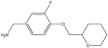 [3-fluoro-4-(oxan-2-ylmethoxy)phenyl]methanamine 结构式