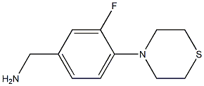 [3-fluoro-4-(thiomorpholin-4-yl)phenyl]methanamine 结构式