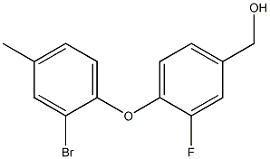 [4-(2-bromo-4-methylphenoxy)-3-fluorophenyl]methanol 结构式