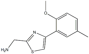 [4-(2-methoxy-5-methylphenyl)-1,3-thiazol-2-yl]methanamine 结构式