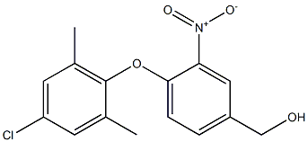 [4-(4-chloro-2,6-dimethylphenoxy)-3-nitrophenyl]methanol 结构式