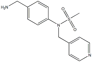 [4-(aminomethyl)phenyl]-N-(pyridin-4-ylmethyl)methanesulfonamide 结构式