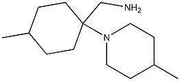 [4-methyl-1-(4-methylpiperidin-1-yl)cyclohexyl]methanamine 结构式