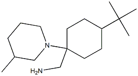 [4-tert-butyl-1-(3-methylpiperidin-1-yl)cyclohexyl]methanamine 结构式