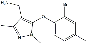 [5-(2-bromo-4-methylphenoxy)-1,3-dimethyl-1H-pyrazol-4-yl]methanamine 结构式