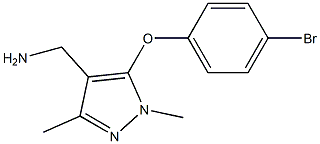 [5-(4-bromophenoxy)-1,3-dimethyl-1H-pyrazol-4-yl]methanamine 结构式