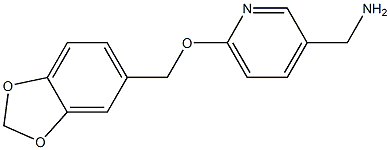 [6-(2H-1,3-benzodioxol-5-ylmethoxy)pyridin-3-yl]methanamine 结构式