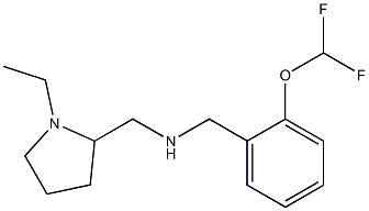 {[2-(difluoromethoxy)phenyl]methyl}[(1-ethylpyrrolidin-2-yl)methyl]amine 结构式