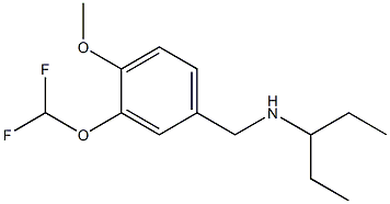 {[3-(difluoromethoxy)-4-methoxyphenyl]methyl}(pentan-3-yl)amine 结构式