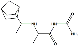 {2-[(1-{bicyclo[2.2.1]heptan-2-yl}ethyl)amino]propanoyl}urea 结构式