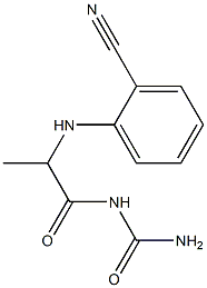 {2-[(2-cyanophenyl)amino]propanoyl}urea 结构式