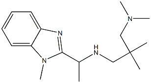 {2-[(dimethylamino)methyl]-2-methylpropyl}[1-(1-methyl-1H-1,3-benzodiazol-2-yl)ethyl]amine 结构式