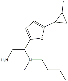 {2-amino-1-[5-(2-methylcyclopropyl)furan-2-yl]ethyl}(butyl)methylamine 结构式