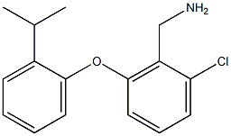 {2-chloro-6-[2-(propan-2-yl)phenoxy]phenyl}methanamine 结构式