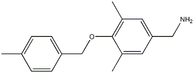 {3,5-dimethyl-4-[(4-methylphenyl)methoxy]phenyl}methanamine 结构式