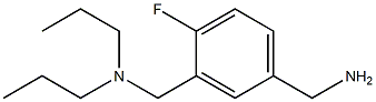 {3-[(dipropylamino)methyl]-4-fluorophenyl}methanamine 结构式