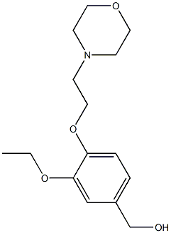 {3-ethoxy-4-[2-(morpholin-4-yl)ethoxy]phenyl}methanol 结构式