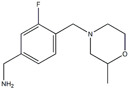 {3-fluoro-4-[(2-methylmorpholin-4-yl)methyl]phenyl}methanamine 结构式