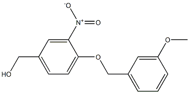 {4-[(3-methoxyphenyl)methoxy]-3-nitrophenyl}methanol 结构式