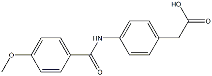 {4-[(4-methoxybenzoyl)amino]phenyl}acetic acid 结构式