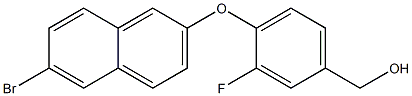 {4-[(6-bromonaphthalen-2-yl)oxy]-3-fluorophenyl}methanol 结构式