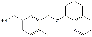 {4-fluoro-3-[(1,2,3,4-tetrahydronaphthalen-1-yloxy)methyl]phenyl}methanamine 结构式