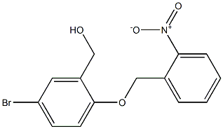 {5-bromo-2-[(2-nitrophenyl)methoxy]phenyl}methanol 结构式