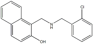 1-({[(2-chlorophenyl)methyl]amino}methyl)naphthalen-2-ol 结构式