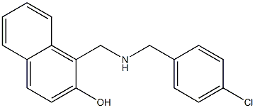 1-({[(4-chlorophenyl)methyl]amino}methyl)naphthalen-2-ol 结构式