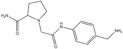 1-({[4-(aminomethyl)phenyl]carbamoyl}methyl)pyrrolidine-2-carboxamide 结构式