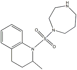 1-(1,4-diazepane-1-sulfonyl)-2-methyl-1,2,3,4-tetrahydroquinoline 结构式