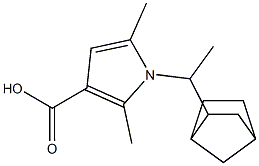 1-(1-{bicyclo[2.2.1]heptan-2-yl}ethyl)-2,5-dimethyl-1H-pyrrole-3-carboxylic acid 结构式