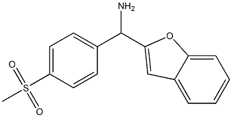 1-(1-benzofuran-2-yl)-1-[4-(methylsulfonyl)phenyl]methanamine 结构式